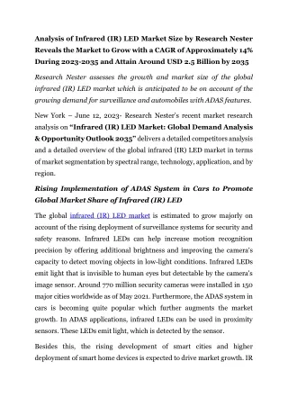Infrared (IR) LED Market