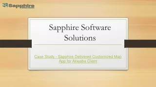 Case Study - Sapphire Delivered Customized Map App for Akwaba Client