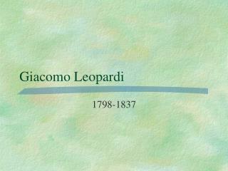 Giacomo Leopardi