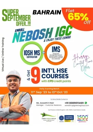 NEbosh Course with Green World Group - Elevate Your Carrier In HSE.