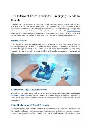 The Future of Escrow Services_ Emerging Trends in Canada