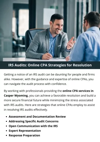 IRS Audits: Online CPA Strategies for Resolution