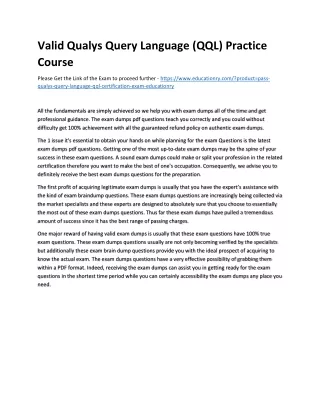 Valid Qualys Query Language (QQL) Practice Course