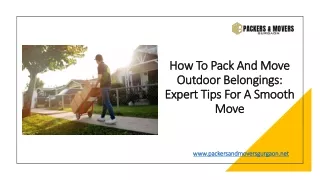 How To Pack And Move Outdoor Belongings