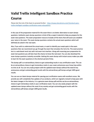 Valid Trellix Intelligent Sandbox Practice Course