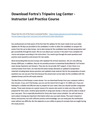 Download Fortra's Tripwire Log Center - Instructor Led Practice Course