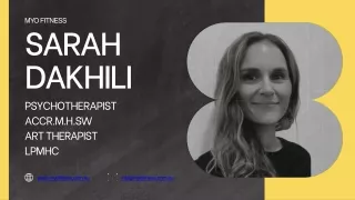 Sarah Dakhili Myotherapy North Melbourne - Myofitness Myotherapy