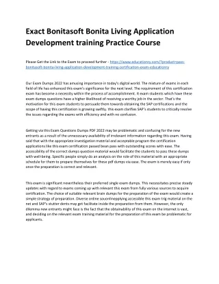 Exact Bonitasoft Bonita Living Application Development training Practice Course