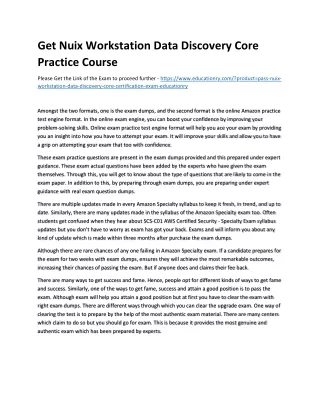 Get Nuix Workstation Data Discovery Core Practice Course