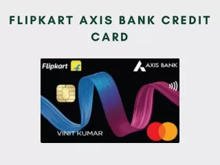 Flipkart Axis Bank Credit Card