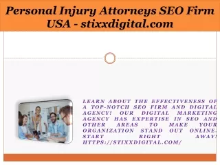 Personal Injury Attorneys SEO Firm USA - stixxdigital.com