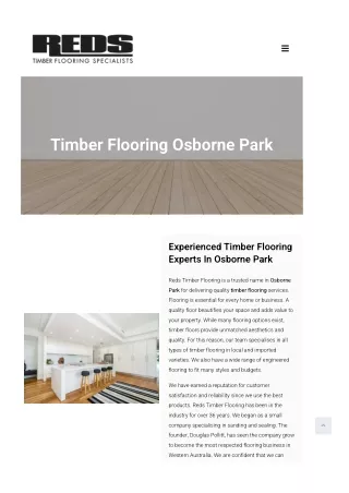 Timber Flooring Osborne Park