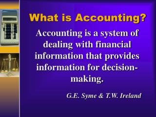 What is Accounting?