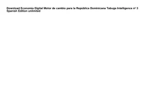 Download Economía Digital Motor de cambio para la República Dominicana Tabuga In