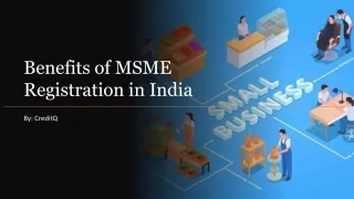Benefits of MSME Registration in India​
