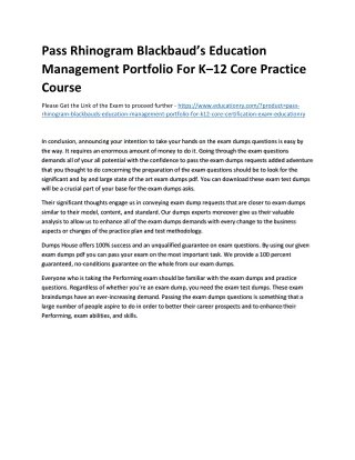 Pass Rhinogram Blackbaud’s Education Management Portfolio For K–12 Core Practice