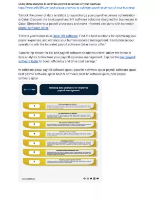 "Elevate Payroll Efficiency: Best HR Software in Qatar"