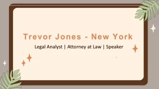 Trevor Jones - New York - A Seasoned Professional