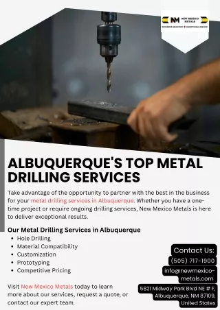 Albuquerque's Top Metal Drilling Services