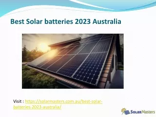 Best Solar batteries 2023 Australia