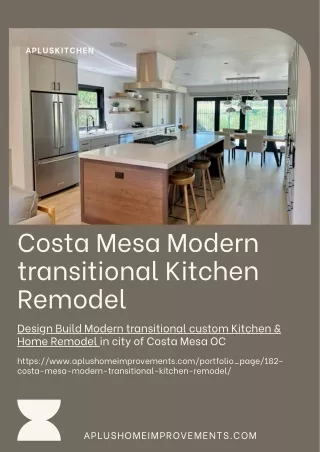 Costa Mesa Modern transitional Kitchen Remodel