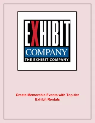 Create Memorable Events with Top-tier Exhibit Rentals-compressed