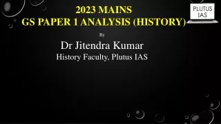 UPSC Mains GS Paper 1 Analysis 2023