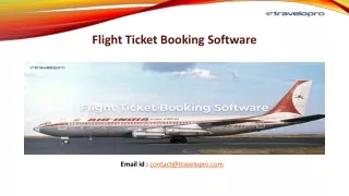 Flight Ticket Booking Software