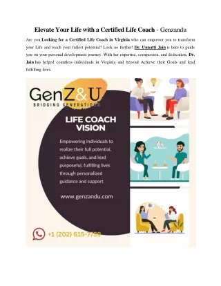 Certified Life Coach Near Me - Genzandu