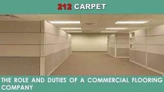 The Role and Duties of a Commercial Flooring Company