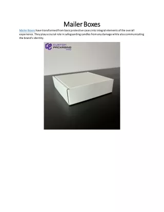 Mailer Boxes