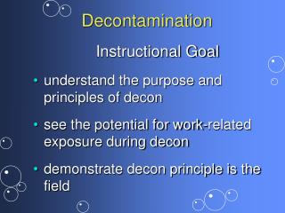 Decontamination