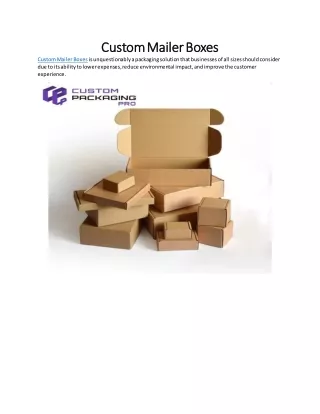 Custom Mailer Boxes