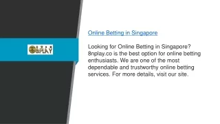 Online Betting in Singapore 8nplay.co