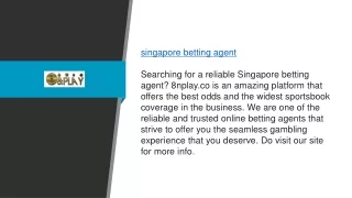 Singapore Betting Agent 8nplay.co