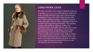 girls wool coat