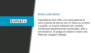 Borse e Zaini da Donna Kaosalbano.com