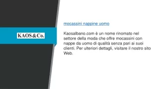 Mocassini con nappe da uomo Kaosalbano.com