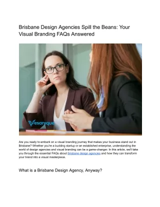 Brisbane Design Agencies Spill the Beans: Your Visual Branding FAQs Answered