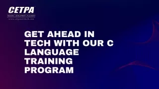 Get Ahead in Tech with Our C Language Training Program