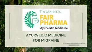 Ayurvedic Medicine For Migraine