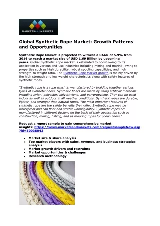 Key Players and Market Share in the Synthetic Rope Industry