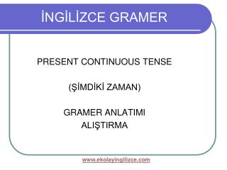 İNGİLİZCE GRAMER