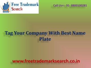Tag Your Company With Best Name Plate