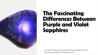 What differentiates purple from violet sapphire