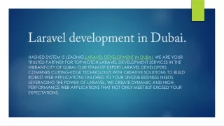 Laravel development in dubai