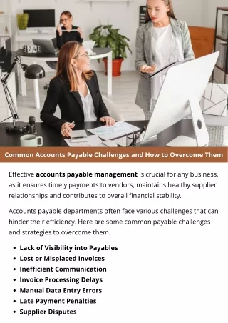 Common Accounts Payable Challenges and How to Overcome Them