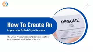 How To Create An Impressive Dubai-Style Resume