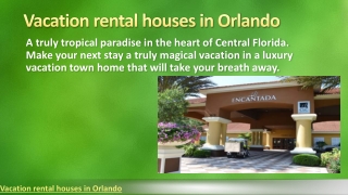 Vacation rental houses in orlando