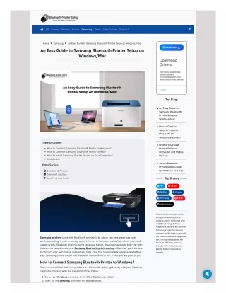 An Easy Guide to Samsung Bluetooth Printer Setup on Windows/Mac